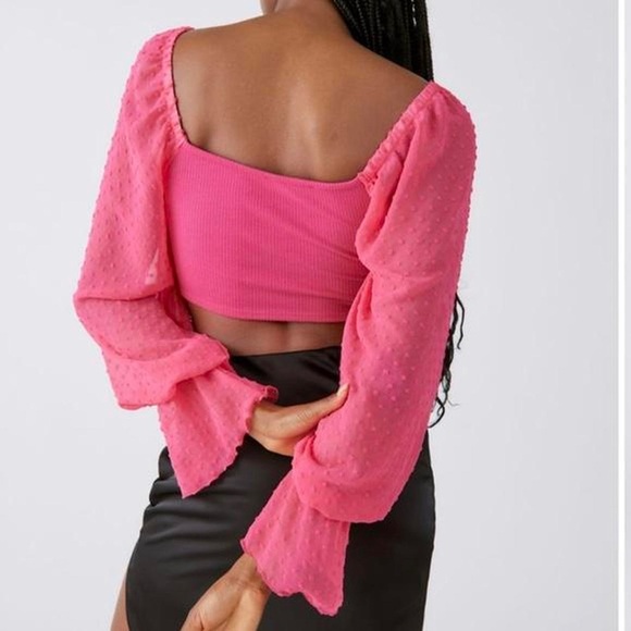 NWT Urban Outfitters Mirabel Puff Sleeve Blouse - Picture 3 of 7